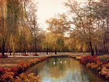 Diane Romanello Weeping Willows painting